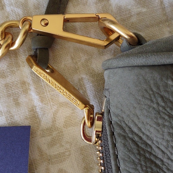 Rebecca Minkoff Olive Green Crossbody Bag with Gold Accents - Picture 3 of 8
